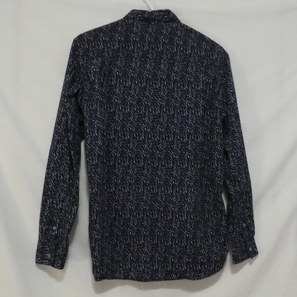 MODERN AMUSEMENT | medium | Stylish Dark Blue Patterned Shirt | Chest Pocket - Picture 2 of 16